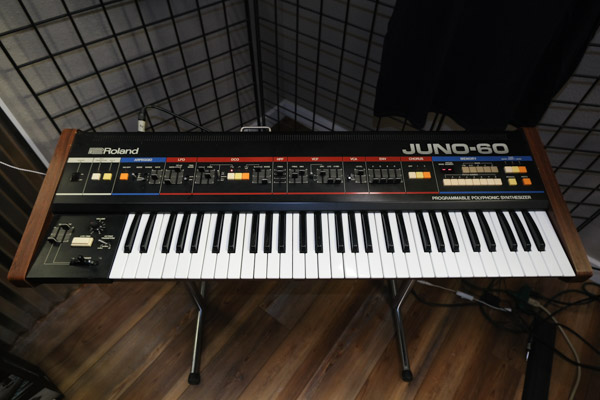Roland Juno-60 with custom stand