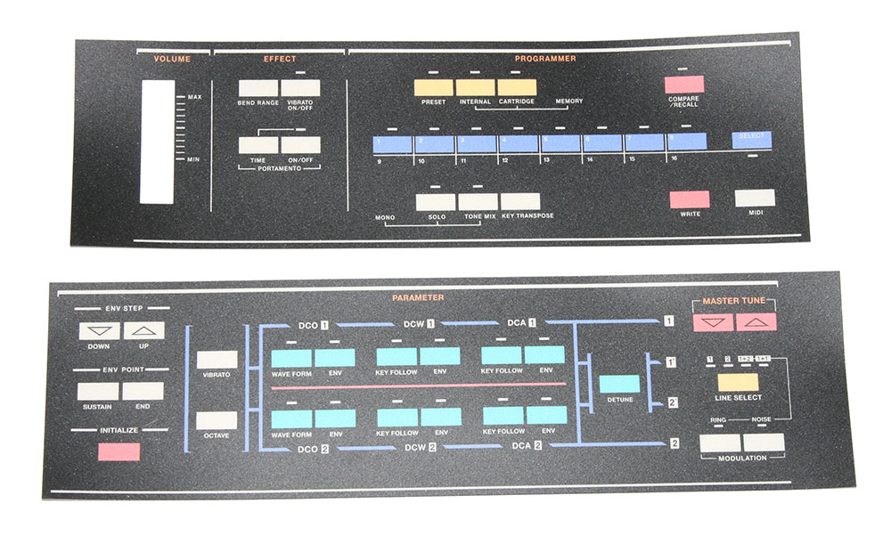 Panel overlays Casio CZ 1000 Syntaur