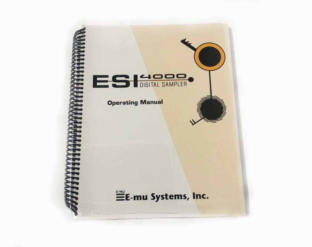 Operating manual, E-mu ESI-4000