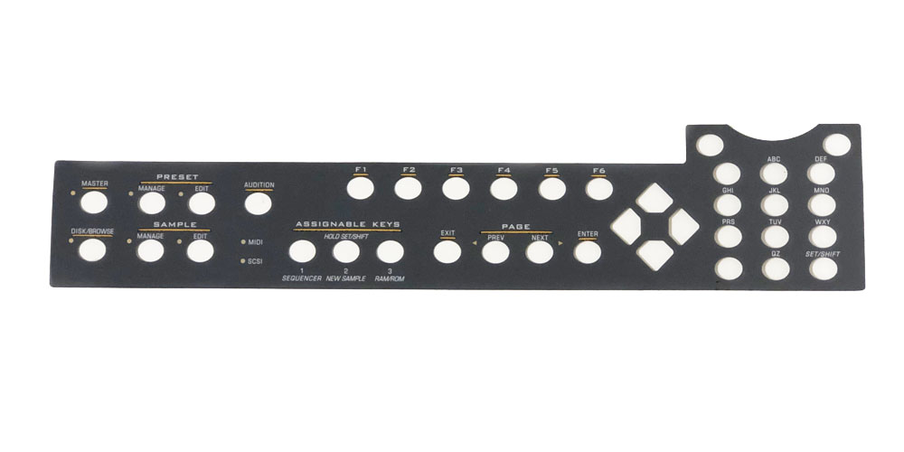 Front panel overlay, E-Synth Ultra