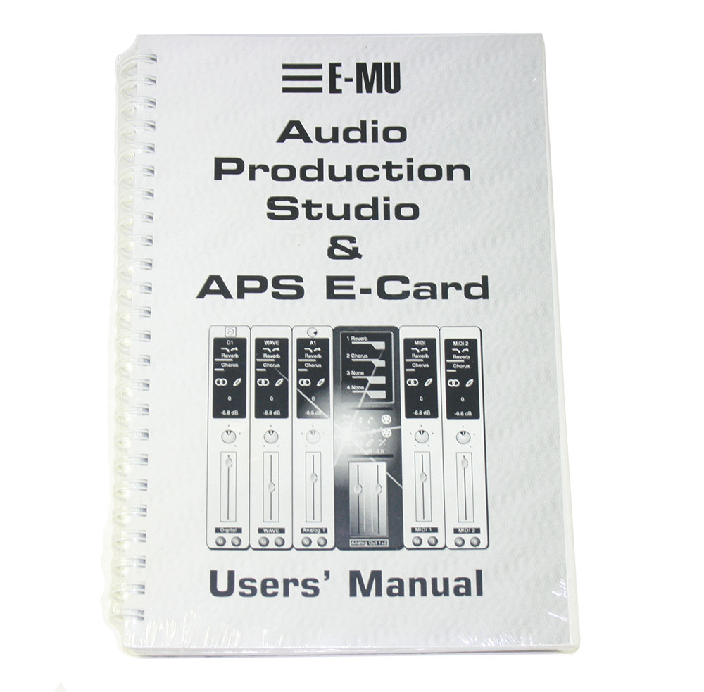 User's Manual, E-mu Audio Production Studio
