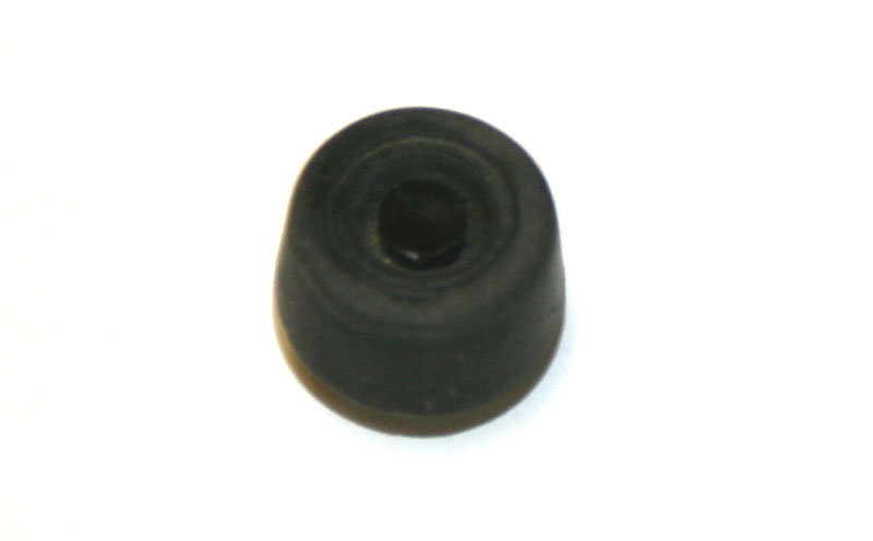 Rubber foot, 3/8-inch tall, with lock pin