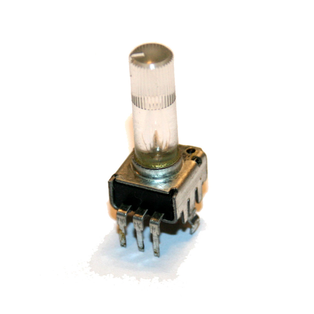 Potentiometer, 10KB rotary with clear shaft