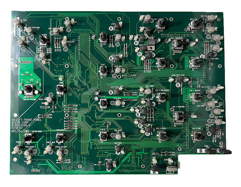 Panel board, left, Alesis Andromeda