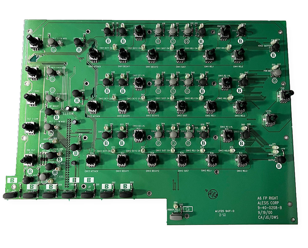 Panel board, right, Alesis Andromeda