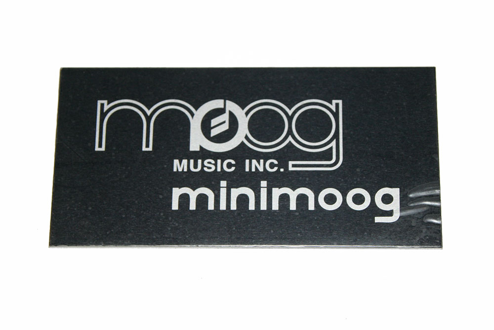Name badge, Minimoog
