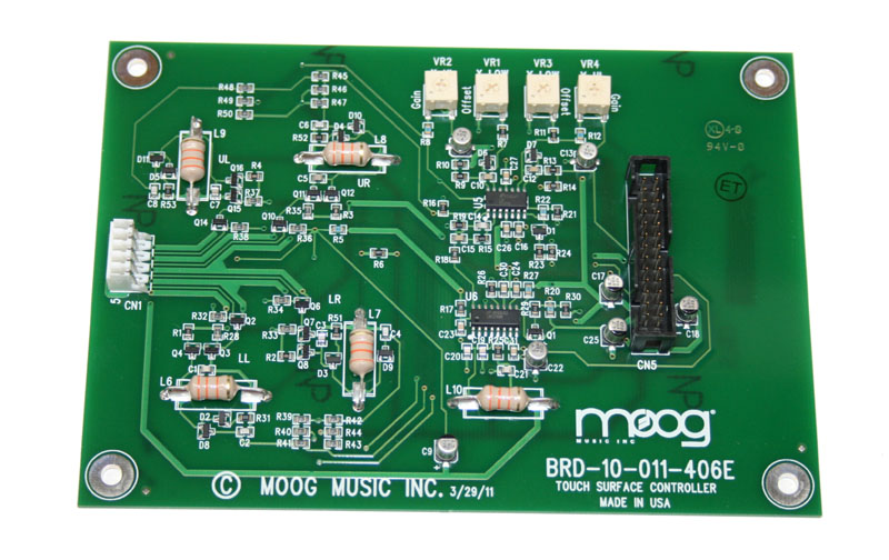 Touch surface circuit board, Moog