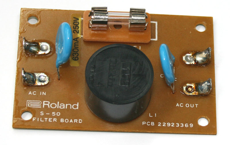 Filter/fuse board, Roland