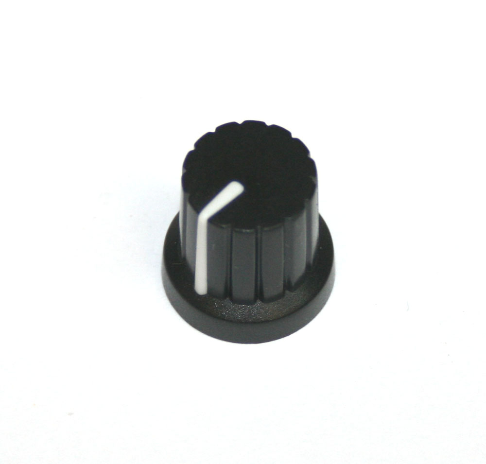 Knob, black with white indicator