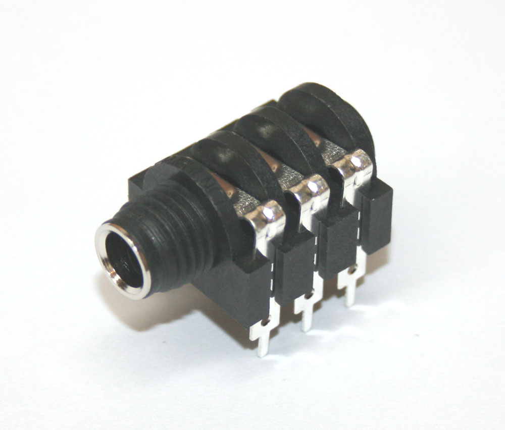 Phone jack, 1/4-inch, 6-pin PCB mount