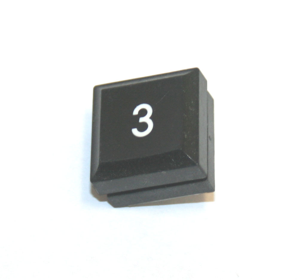 Panel switch, black, with numeral '3'