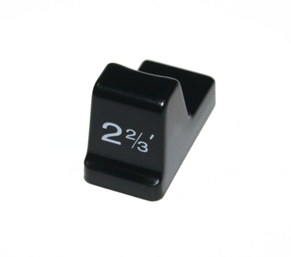 Drawbar slider knob, black, 2 2/3', Roland