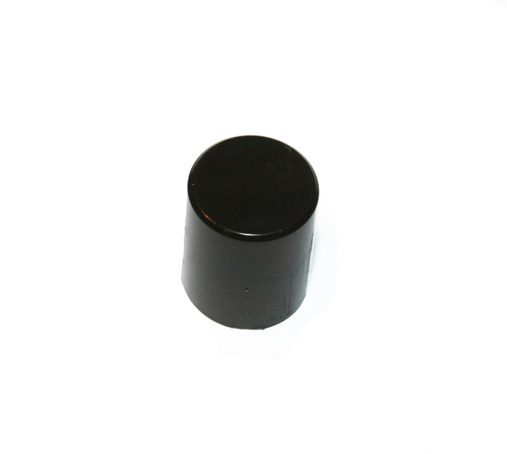 Power switch cap, dark brown, round