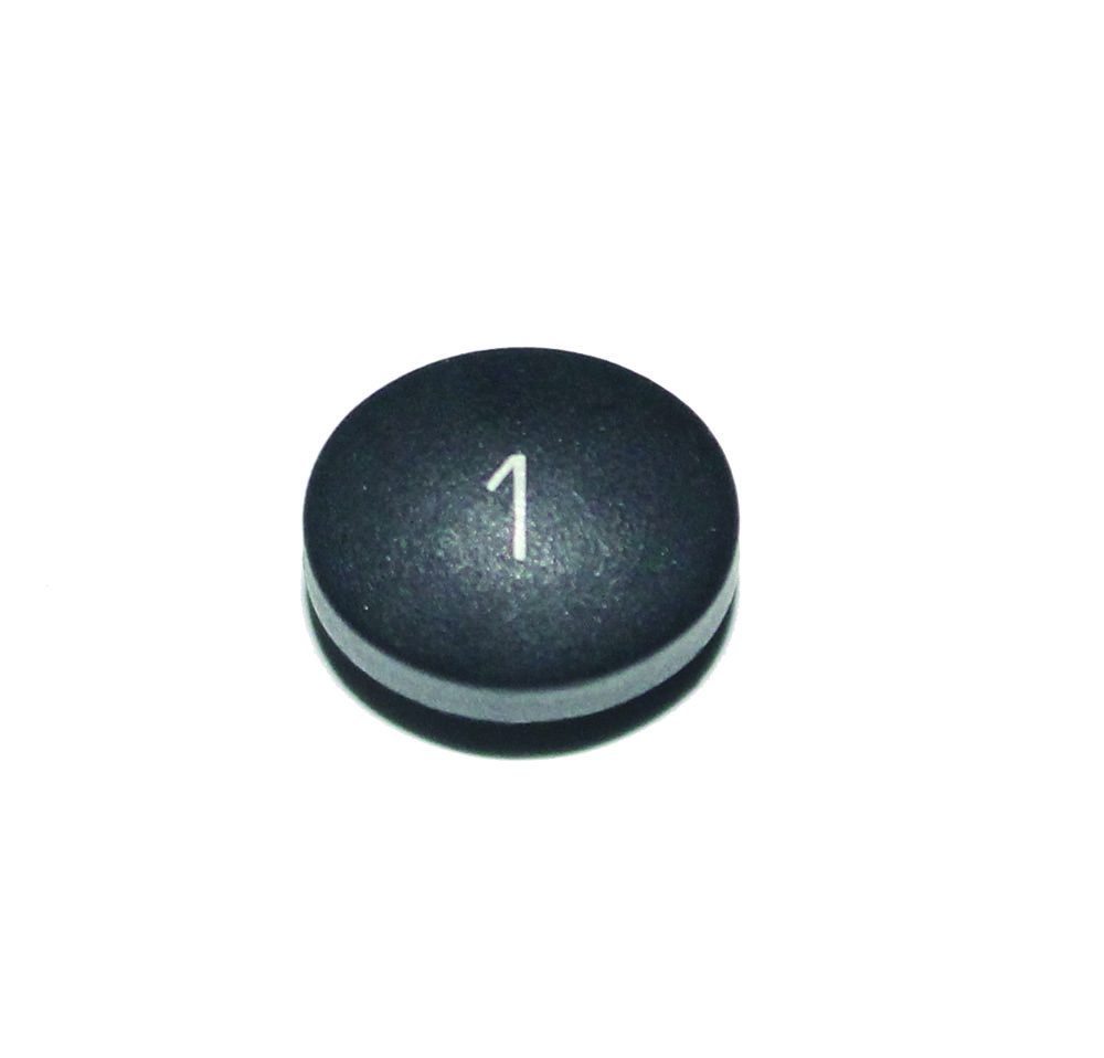 Button, black, with numeral '1', E-mu