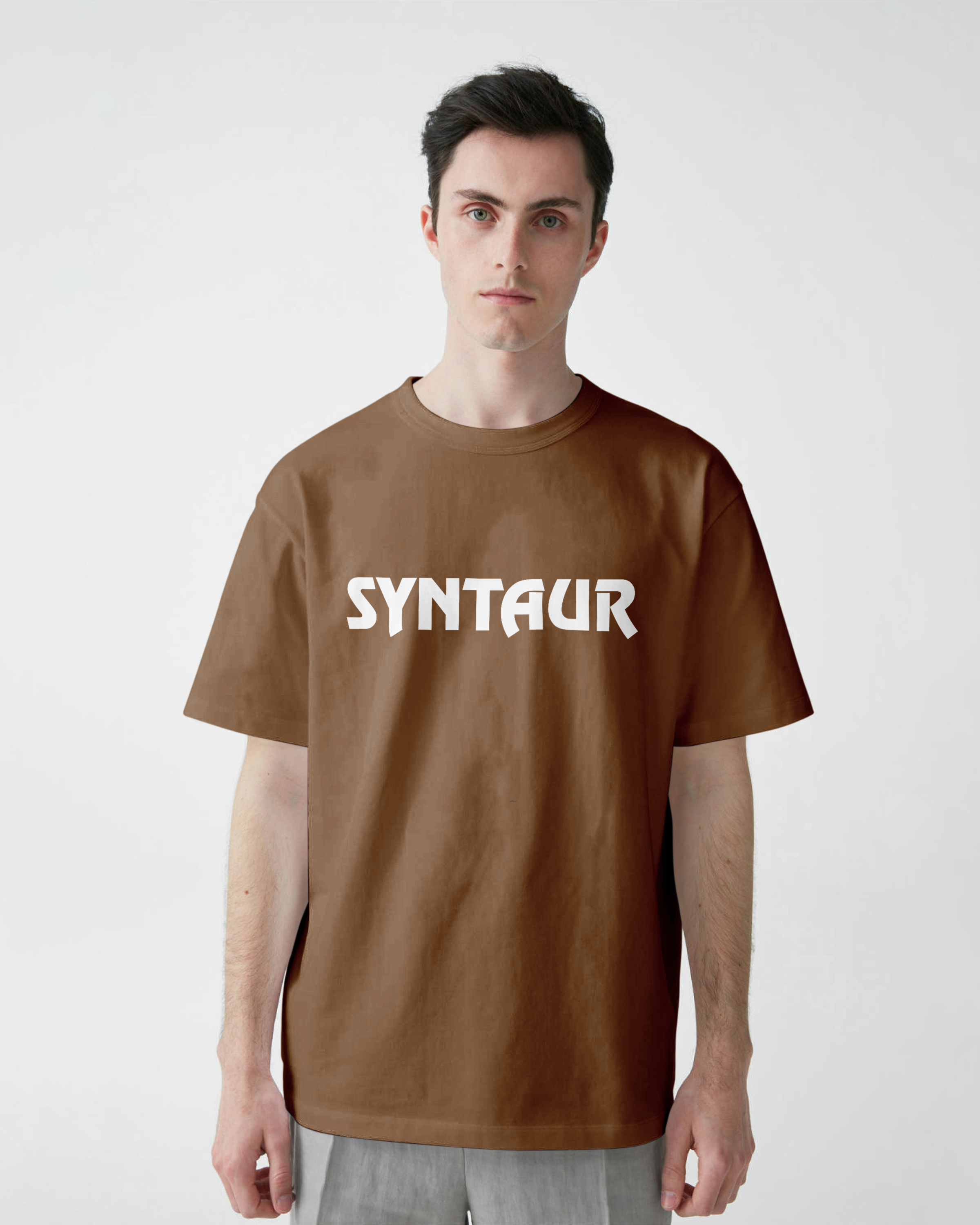 Clay short-sleeve shirt with Syntaur logo