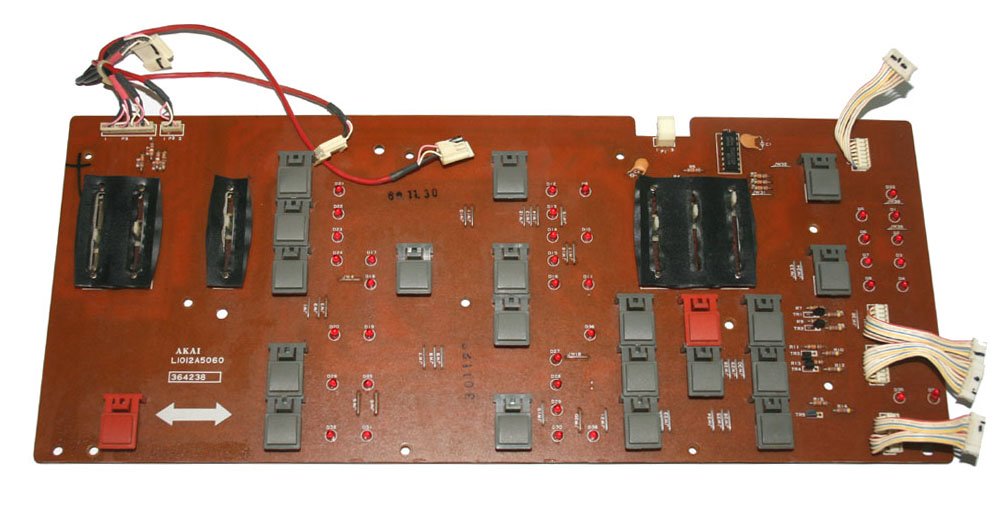 Panel board, left, Akai