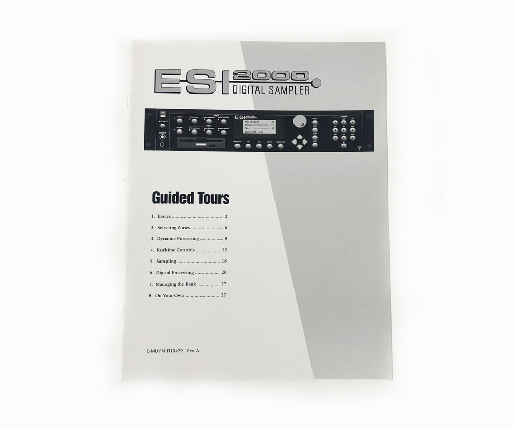 Guided Tours manual, ESI-2000