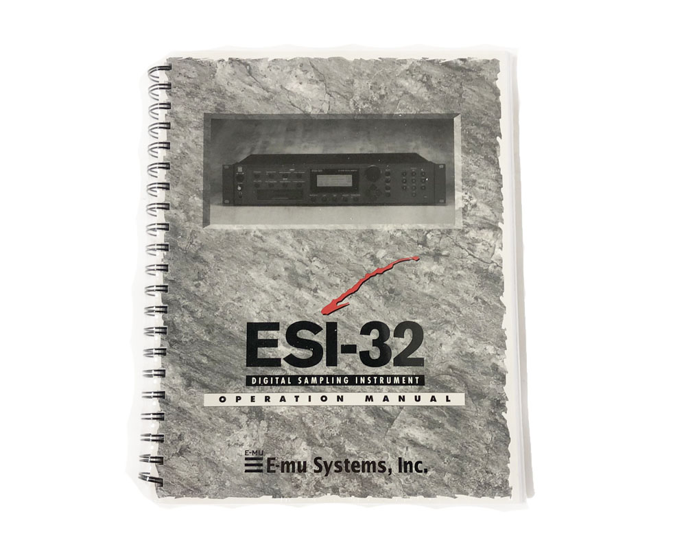 Operation manual, ESI-32