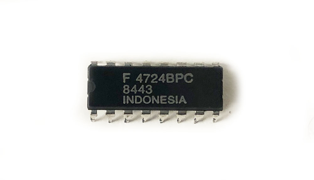 IC, 4724, dual 4-bit addressable latch