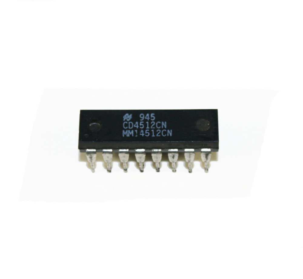 IC, CD4512 8-channel data selector