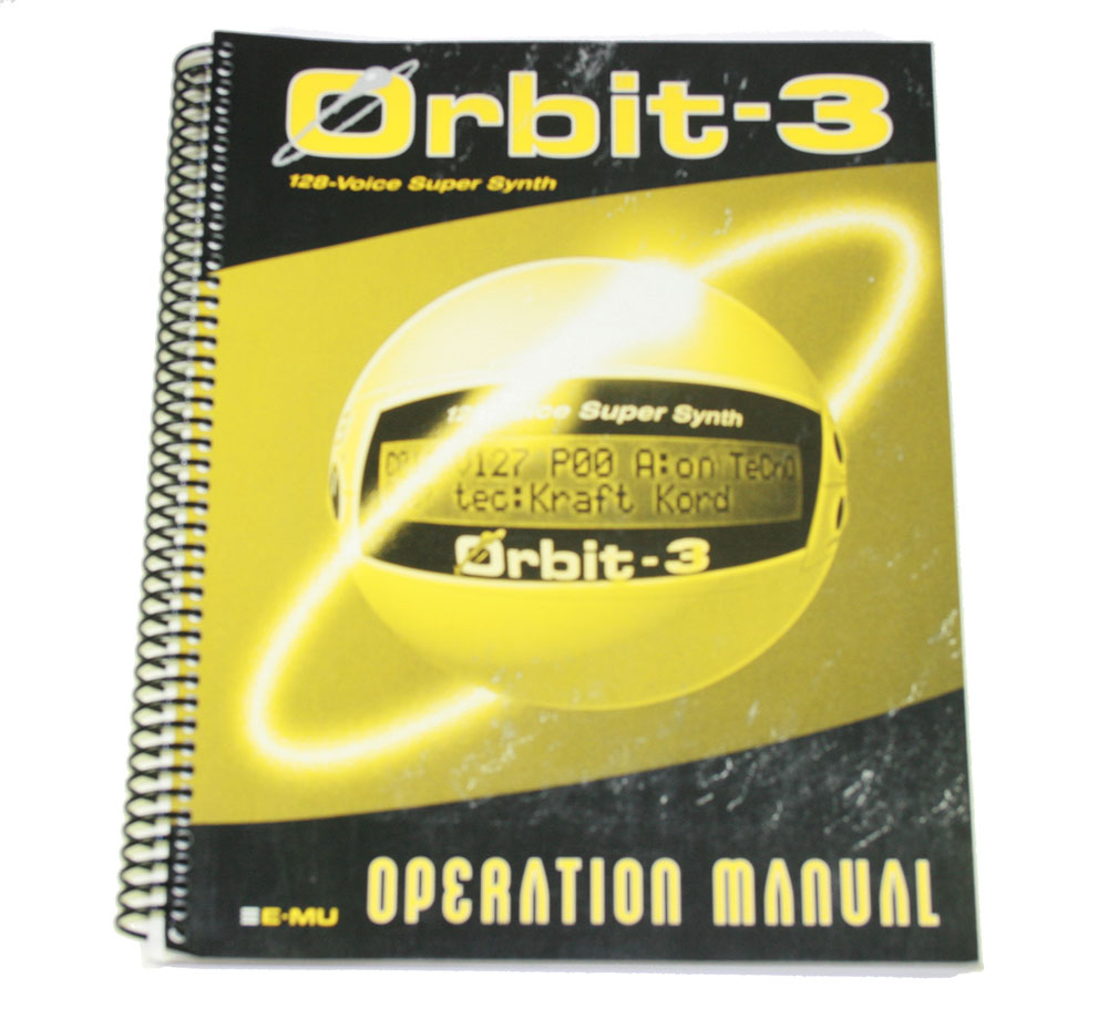 Operation Manual, E-mu Orbit-3