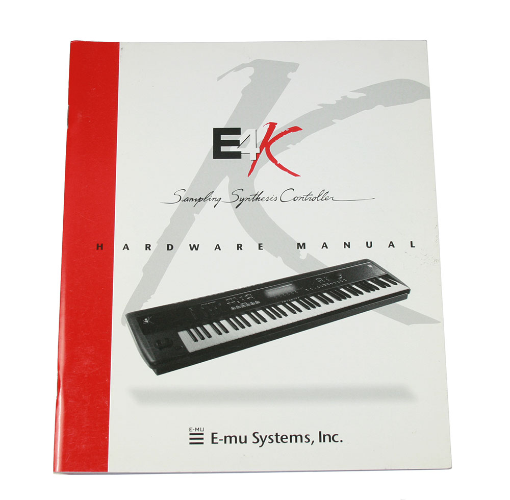 Hardware Manual, E-mu E4K