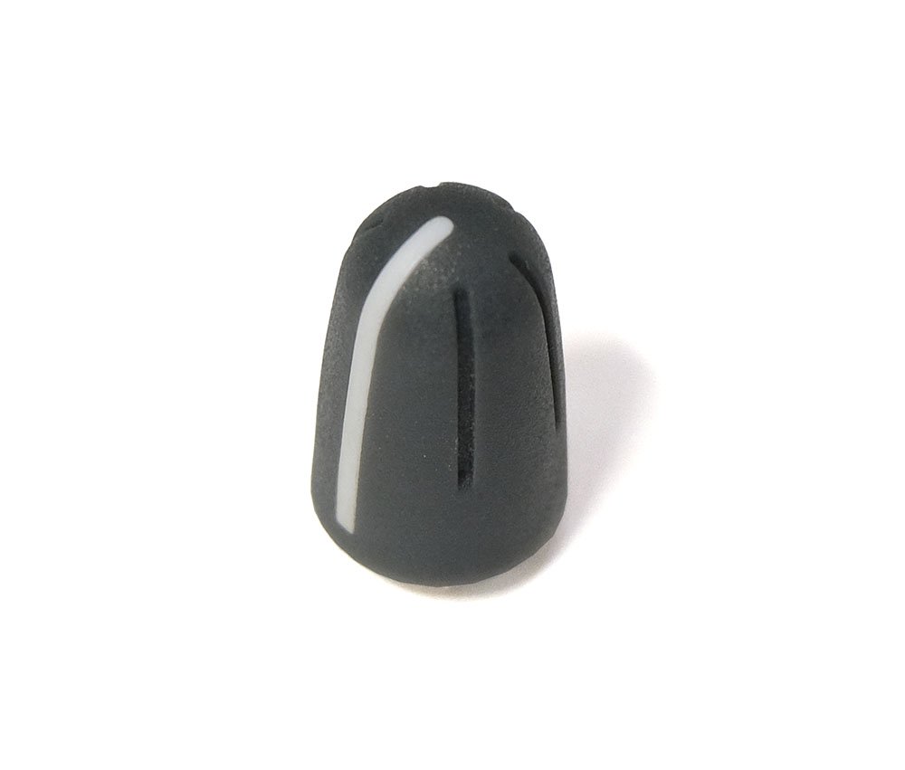 Knob, black, with indicator line, Novation