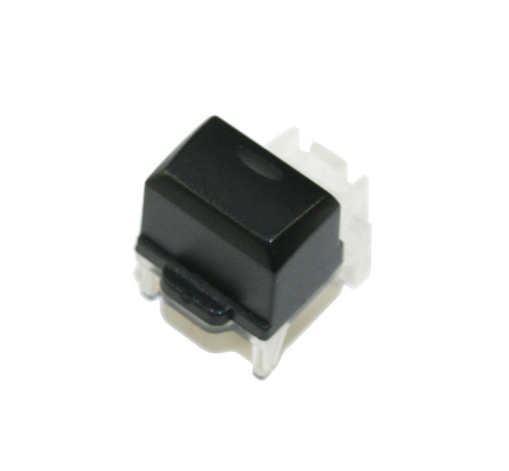Button, black, 13x8mm with LED window, Roland