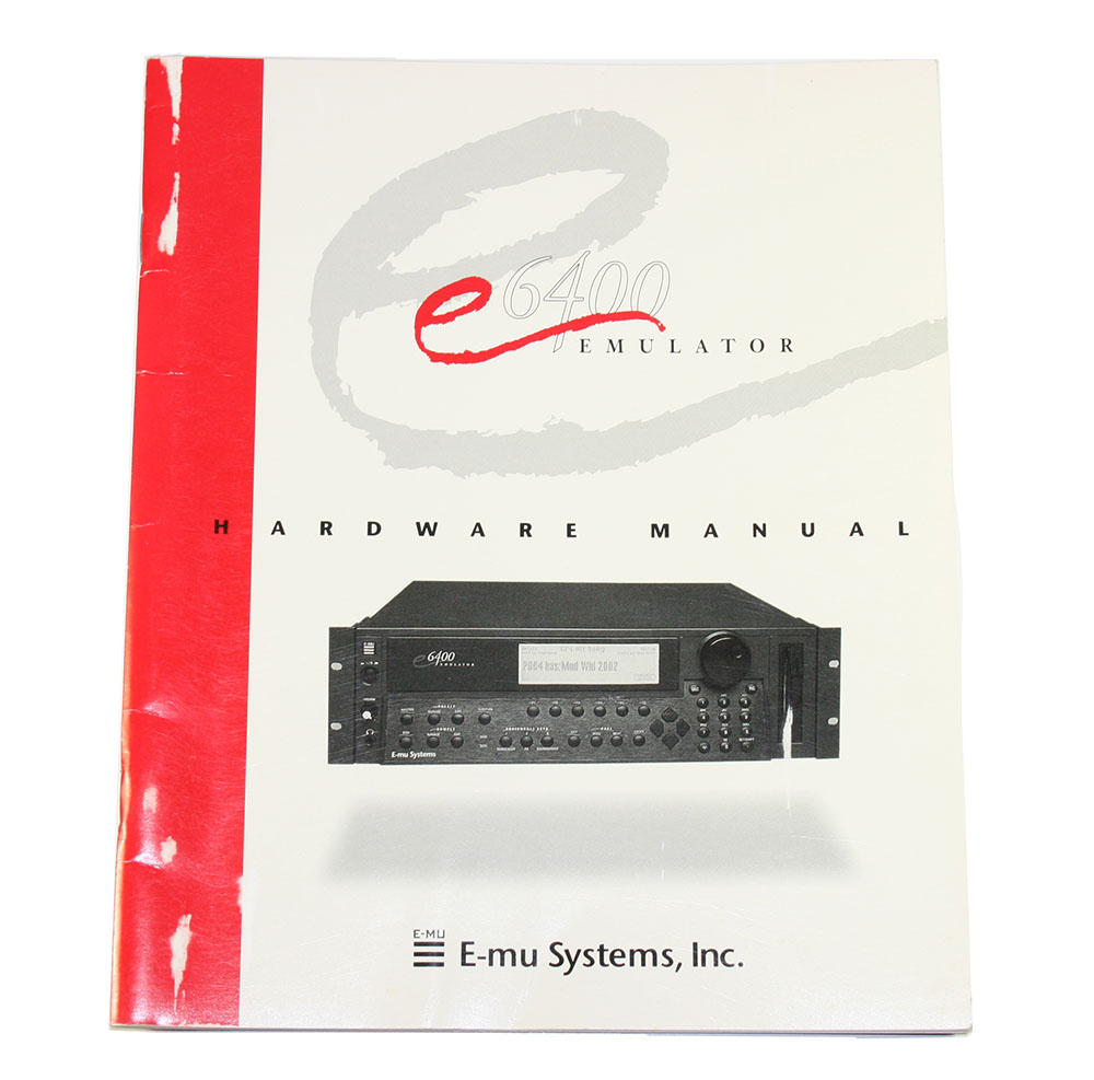 Hardware Manual, E-mu E6400