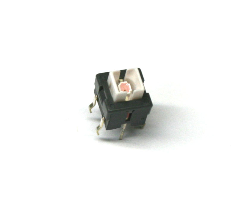 Pushbutton tact switch, with orange LED