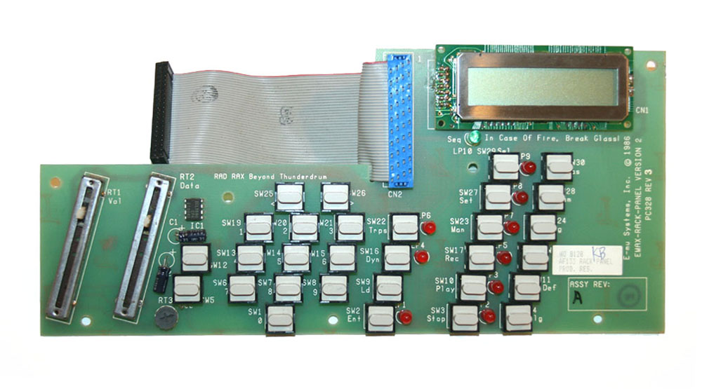 Panel board with display, E-mu Emax rack