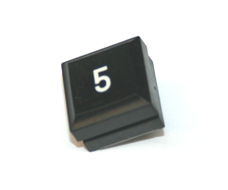 Panel switch, black, with numeral '5'