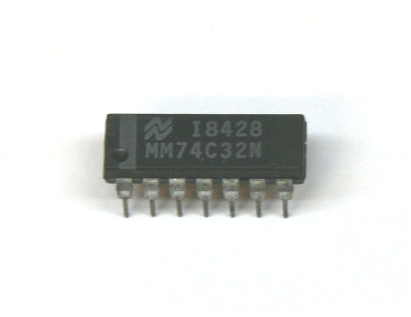 IC, 74C32N quad 2-input OR gate