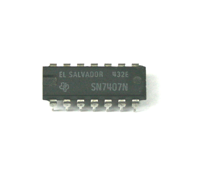 IC, 7407 hex buffer/driver chip