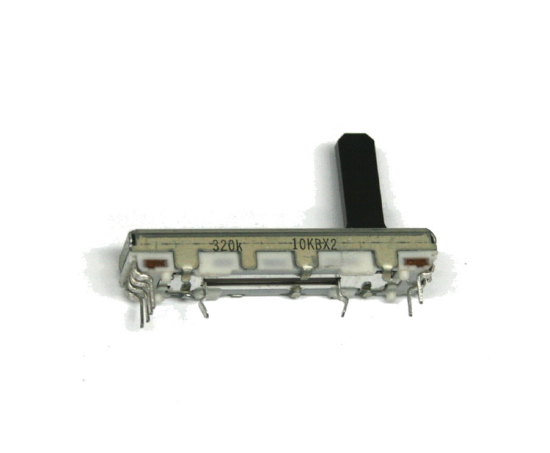 Slide potentiometer, 10KBx2, 25mm