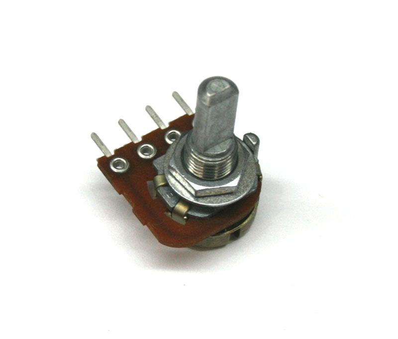 Potentiometer, 10KB rotary with center detent and center tap