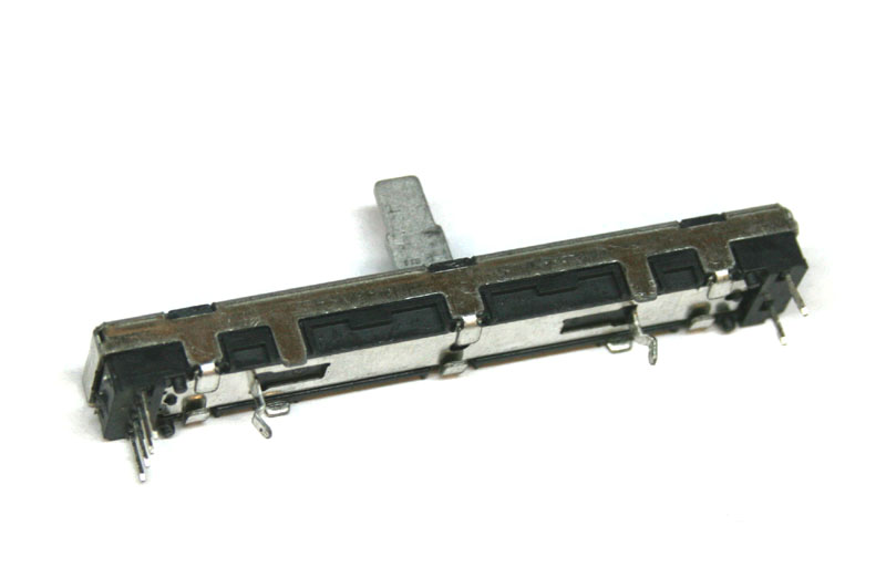 Slide potentiometer, 10KBx2, 45mm