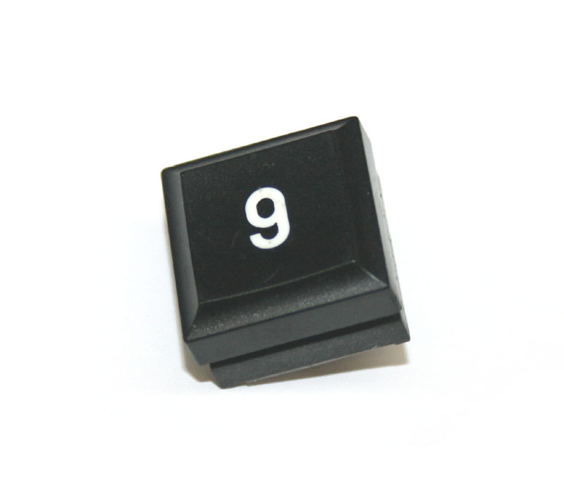 Panel switch, black, with numeral '9'