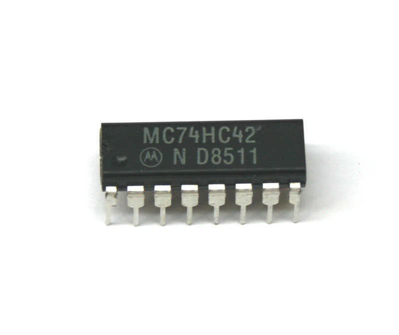 IC, 74HC42 dual monostable multivibrator