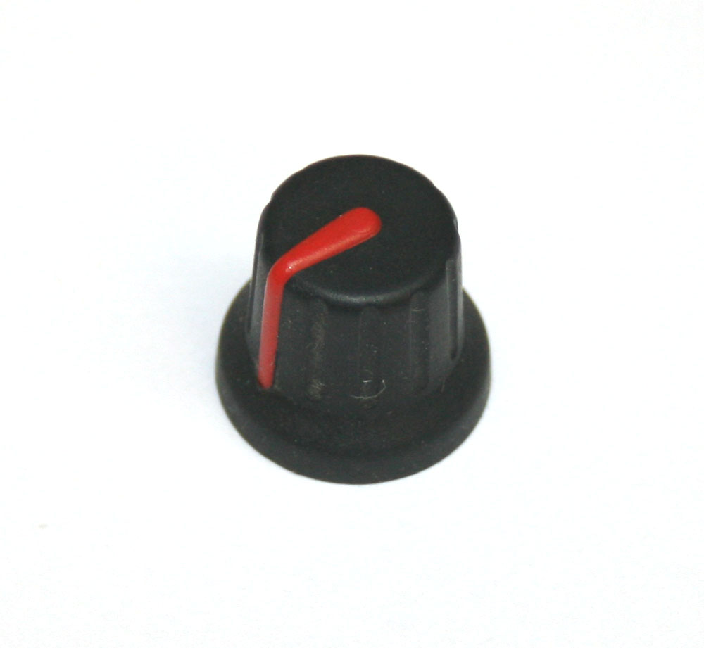 Knob, black with red indicator