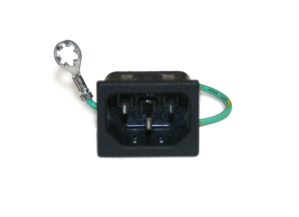 AC power socket, with ground wire