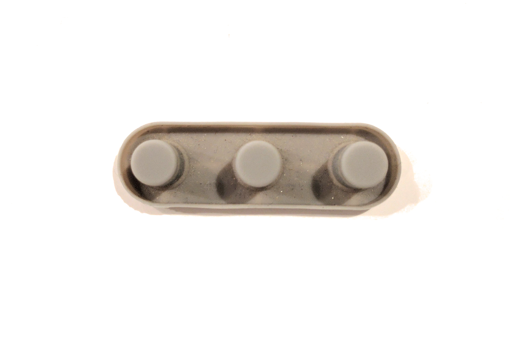 Button set, 3-buttons, gray
