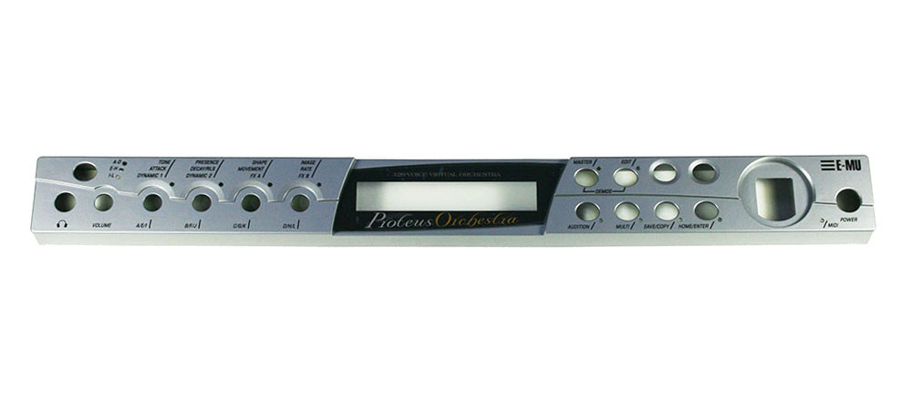 Face plate with bezel, E-mu Proteus Orchestra