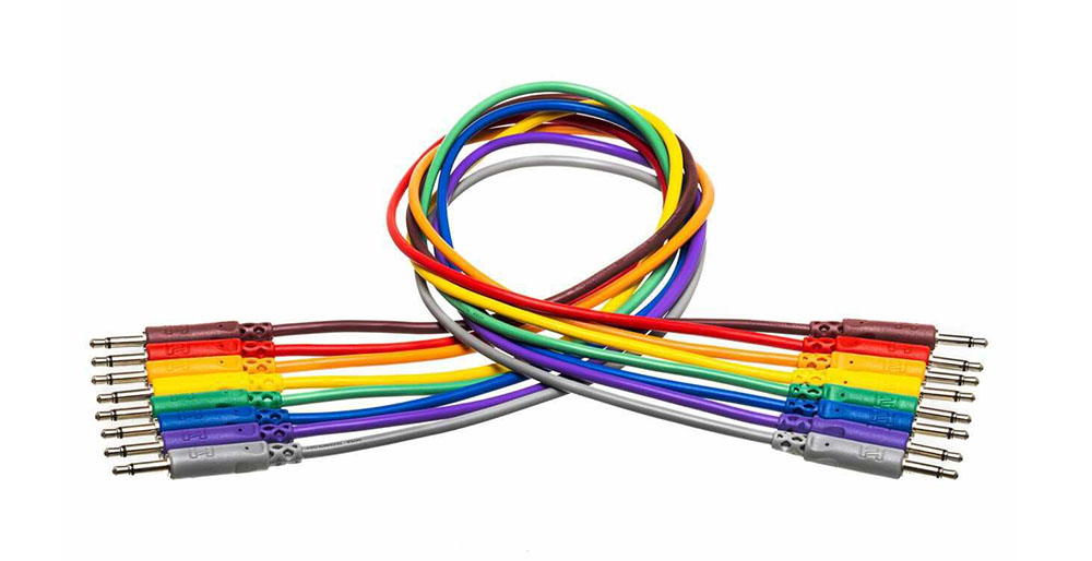 Patch cords, 18-in., set of 10, 3.5mm connectors